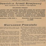 Gazety Powstania Warszawskiego. Co czytała walcząca stolica?