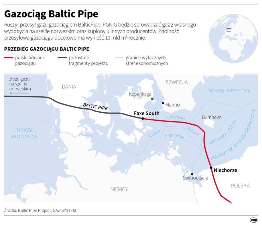 Gazociąg Baltic Pipe /Maciej Zieliński, Adam Ziemienowicz /PAP