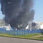 Gdańsk: Pożar na terenie rafinerii
