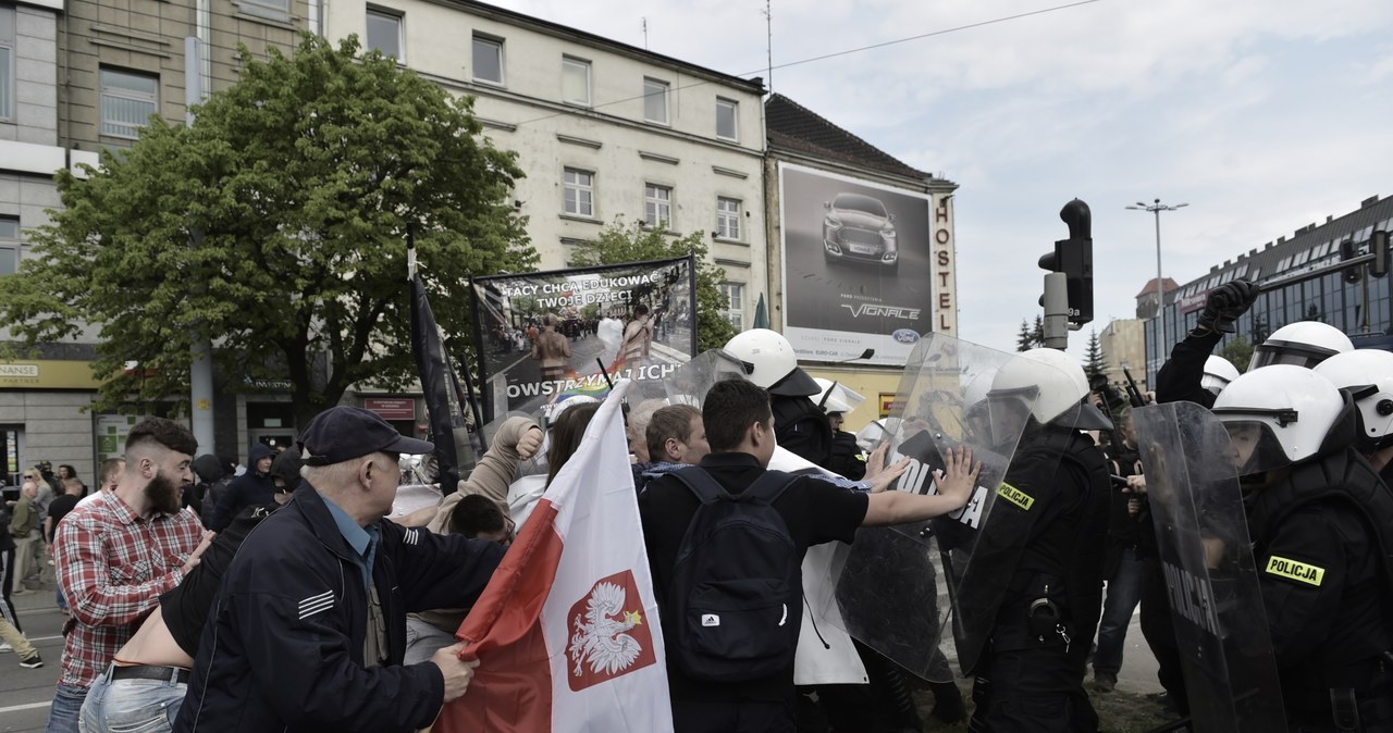 Gdańsk: Przepychanki na Marszu Równości
