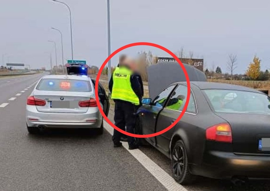 Gdańsk: Zatrzymanie kierowcy audi, fot. policja Gdańsk /