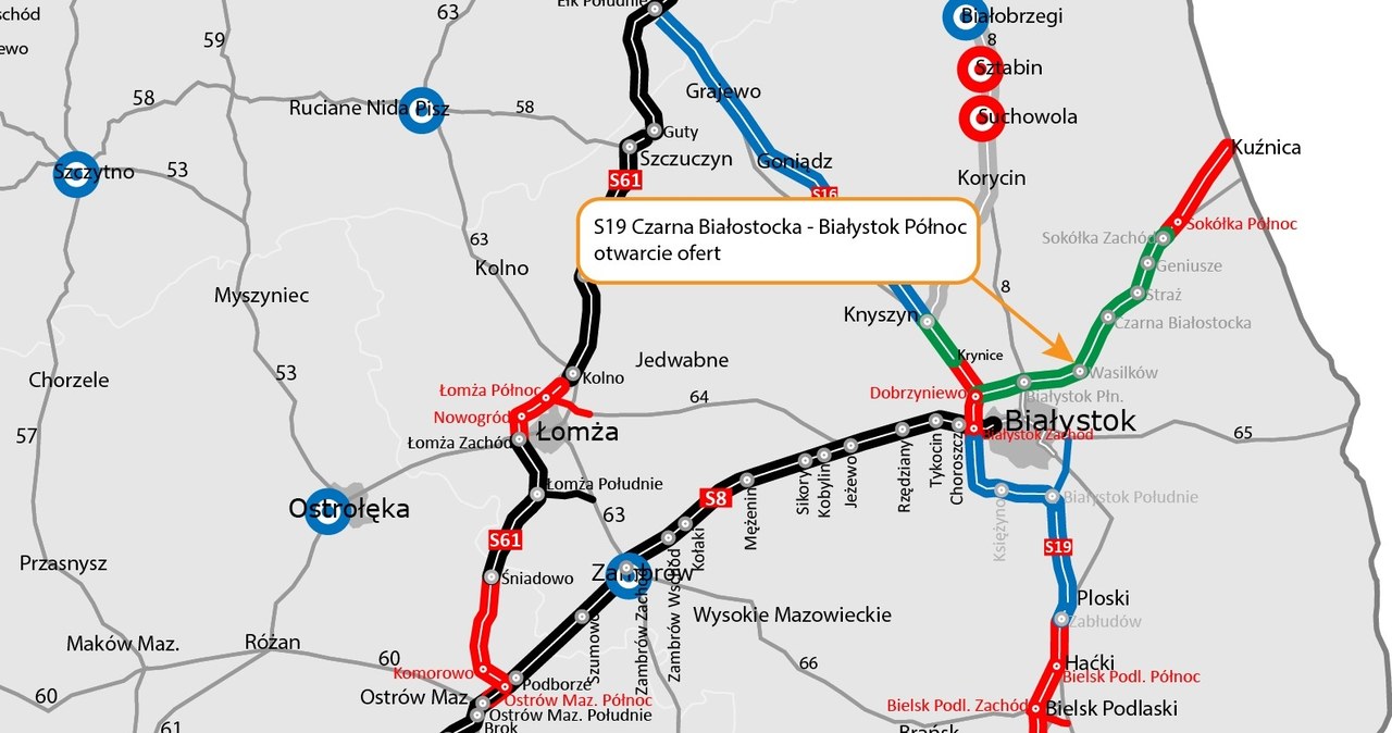 GDDKiA otrzymała 10 ofert na realizację odcinka drogi S19. /GDDKiA