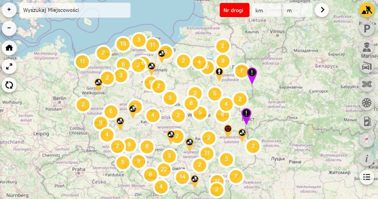 GDDKiA wprowadziła nową funkcję do swojego serwisu z mapami. /drogi.gddkia.gov.pl/zrzut ekranu /