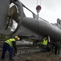 Gdynia: Lądowa podróż okrętu podwodnego