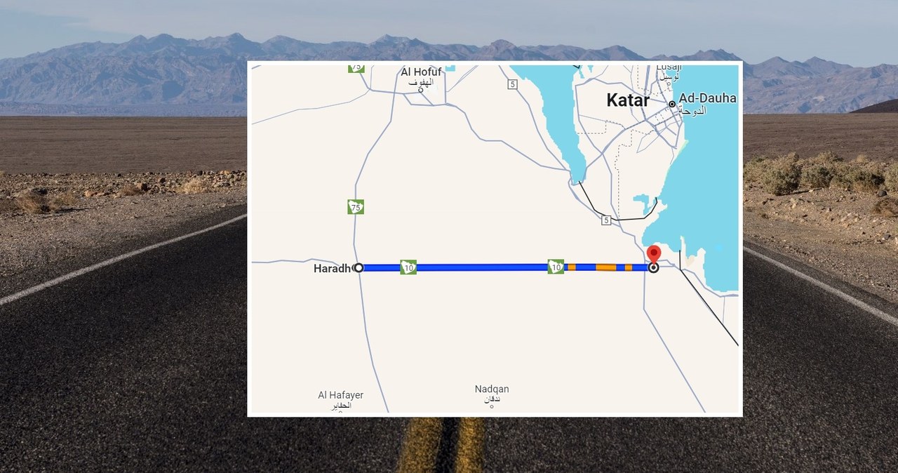 Gdzie jest najdłuższa prosta droga na świecie? /Carol M. Highsmith/Buyenlarge/Getty Images/ Mapy Google/ zrzut ekranu /