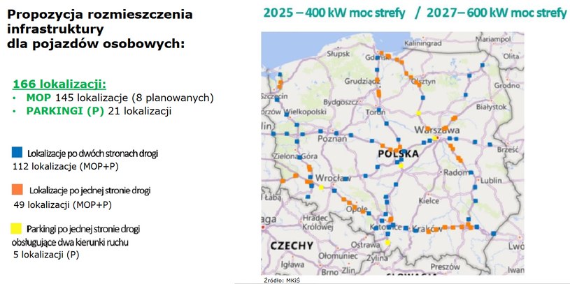 Gdzie powstaną nowe ładowarki na autostradach i drogach szybkiego ruchu? /GDDKiA