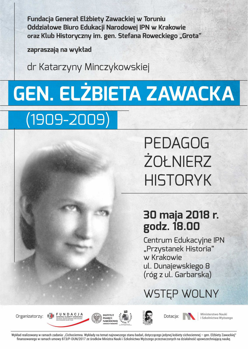 "Gen. Elżbieta Zawacka – pedagog, żołnierz, historyk" /IPN