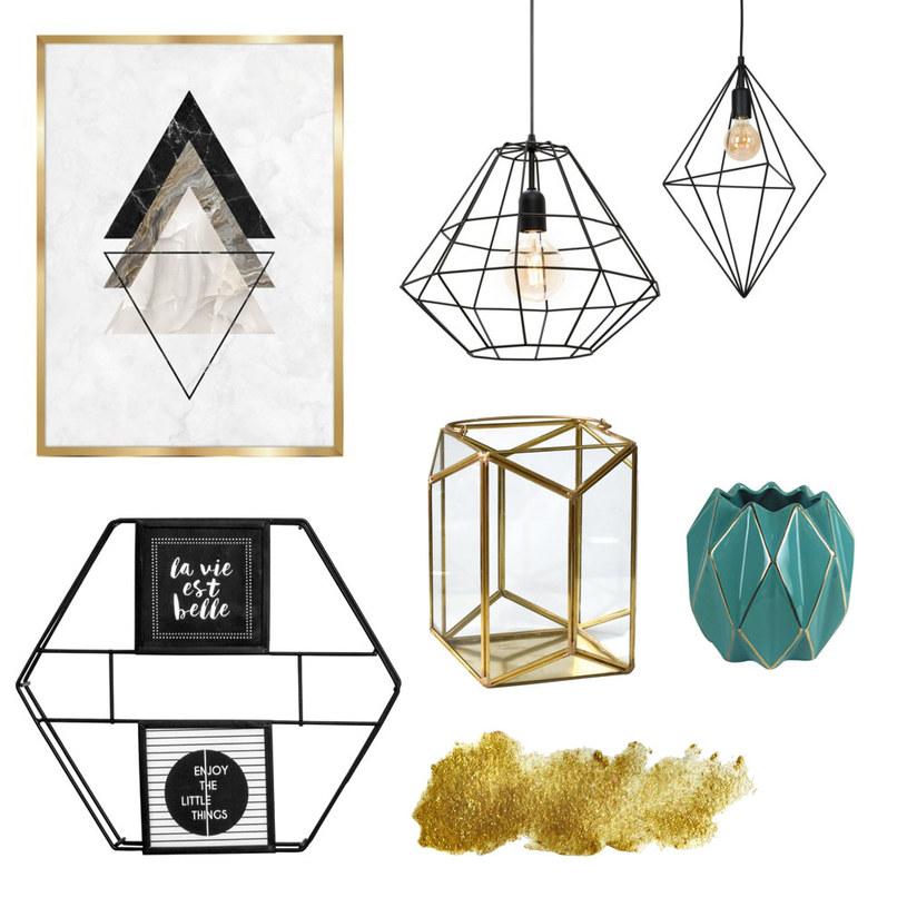 Geometryczne lustra i lampy, fot. Salony Agata /materiały prasowe