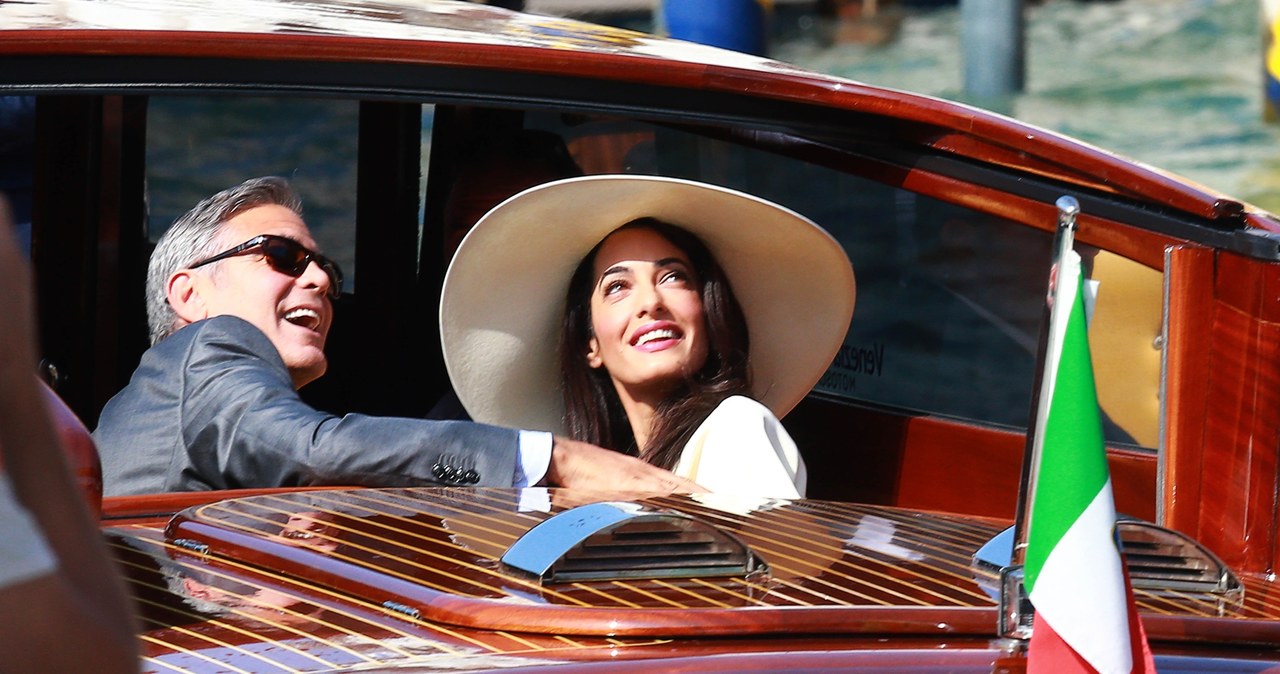 George Clooney i Amal Alamuddin po ślubie cywilnym /Robino Salvatore/GC Images /Getty Images