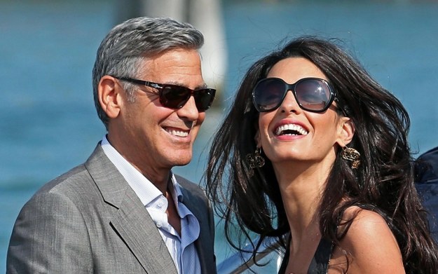 George Clooney i Amal Alamuddin /ALESSANDRO DI MEO    /PAP/EPA