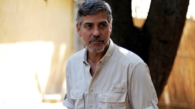 George Clooney podczas swojej wizyty w Sudanie /AFP