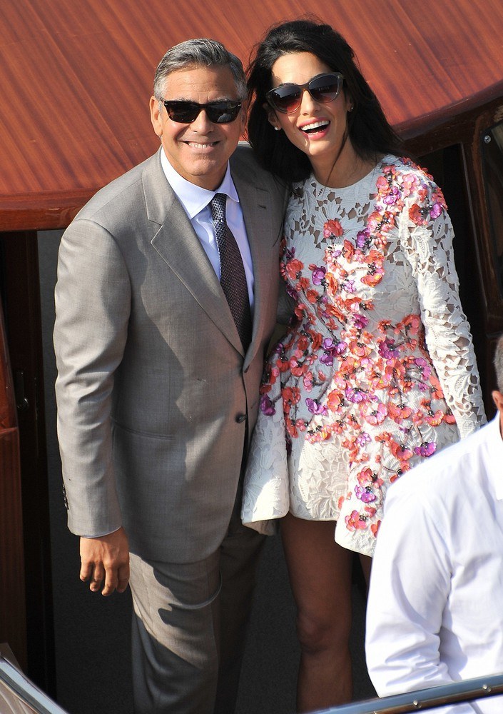 George Clooney z żoną Amal Alamuddin /AP FOTOLINK /East News
