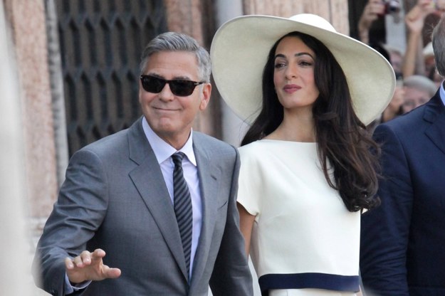 George Clooney z żoną Amal Alamuddin / 	Vieceli/Lariccia    /PAP/EPA