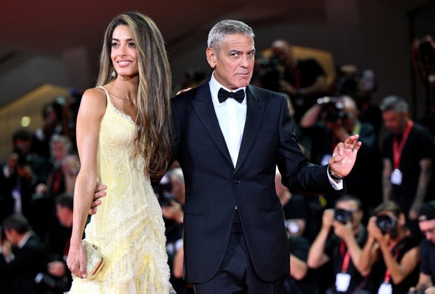 George Clooney z żoną Amal Alamuddin /ETTORE FERRARI /PAP/EPA