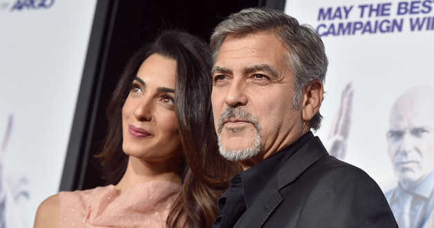 George Clooney z żoną /Kevin Winter /Getty Images