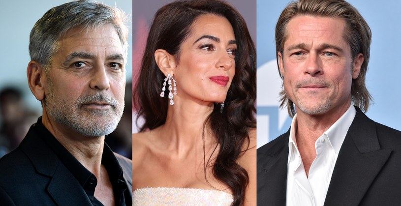 George i Amal Clooney, Brad Pitt /Getty Images