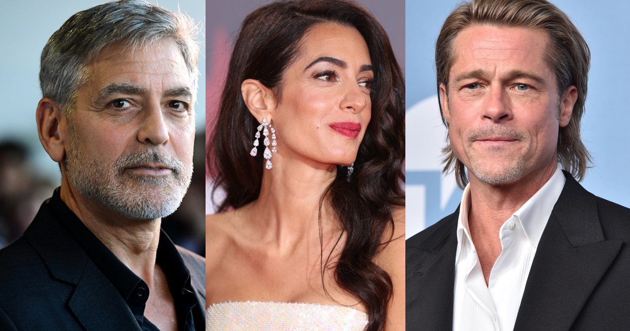 George i Amal Clooney, Brad Pitt /Getty Images