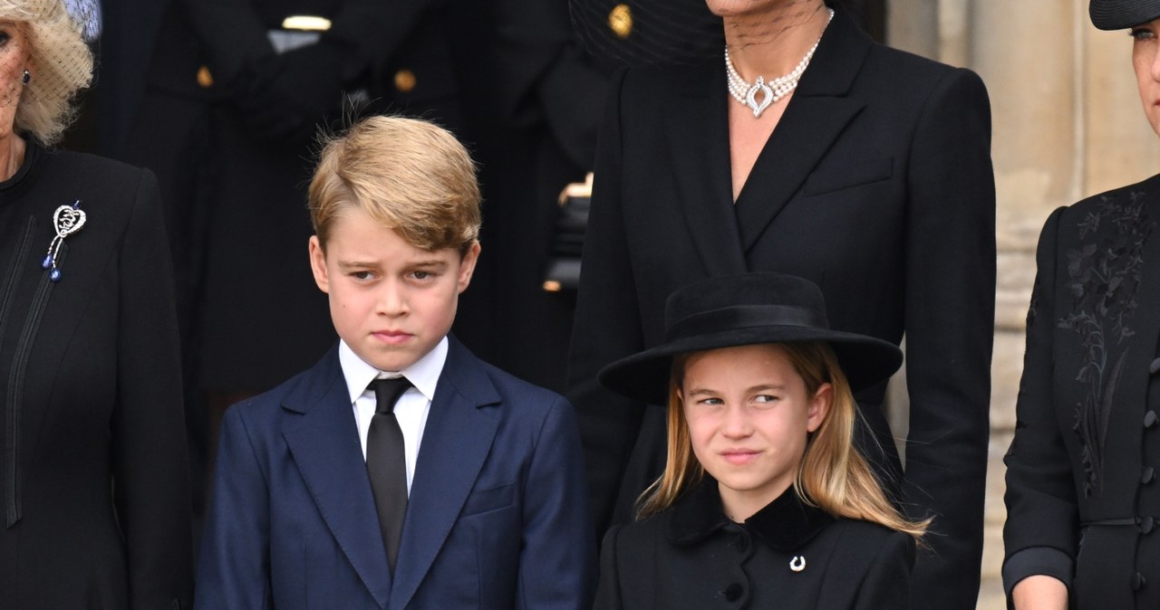 George i Charlotte na pogrzebie Elżbiety II /Karwai Tang/WireImage /Getty Images