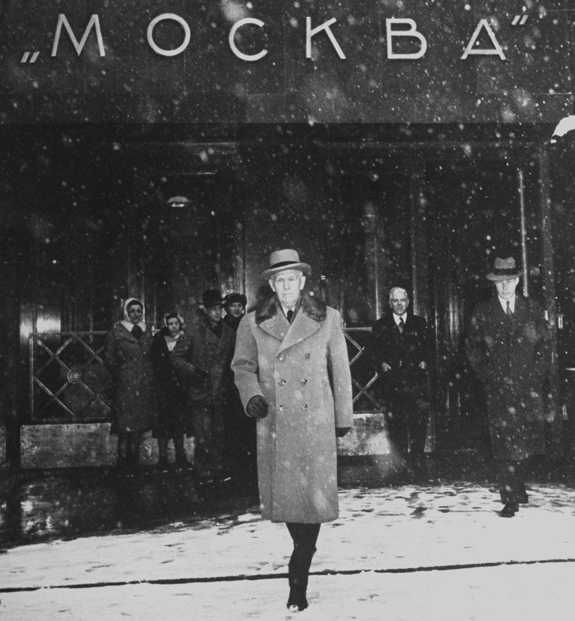 George Marshall podczas zimowej wizyty w Moskwie /Getty Images