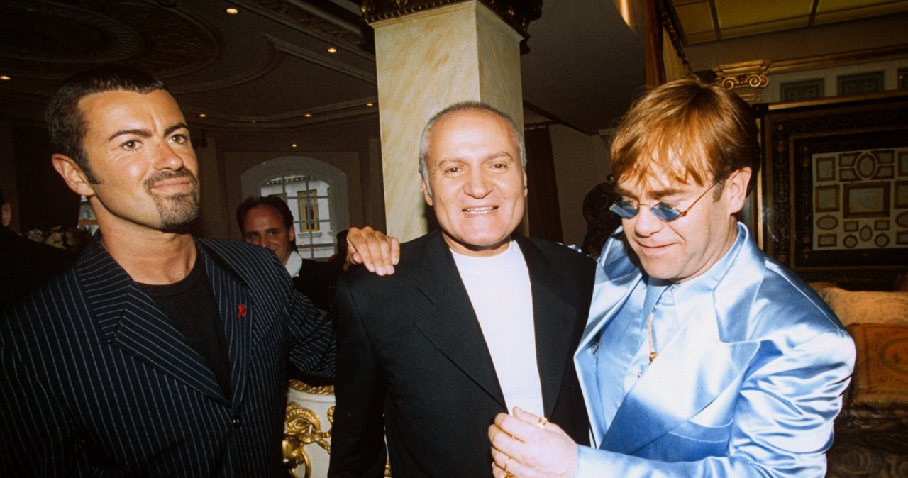 George Michael, Gianni Versace i Elton John. Gwiazdy uwielbiały towarzystwo "dyktatora" /East News