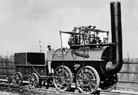 George Stephenson, lokommotywa Locomotion, 1825 /Encyklopedia Internautica