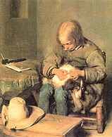 Gerard Terborch, Chłopiec iskający psa, ok. 1655 /Encyklopedia Internautica