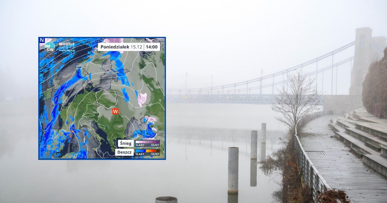 Gęste mgły wystąpią w poniedziałek rano na południu. Mogą też wrócić w nocy /PAP/Maciej Kulczyński/IMGW /