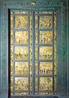 Ghiberti, Rajskie wrota, trzecie wschodnie drzwi do baptysterium we Florencji, 1425-52, brąz złoco /Encyklopedia Internautica