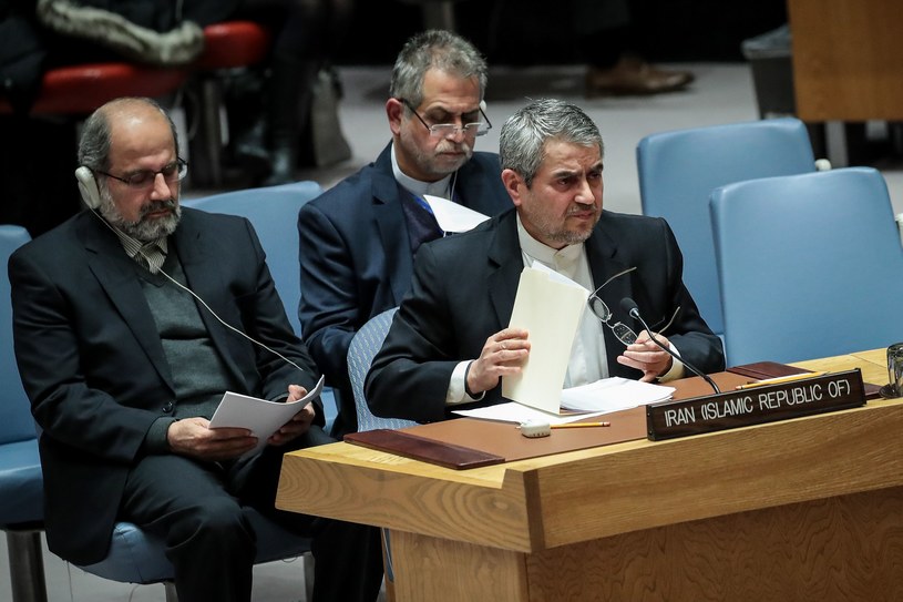Gholamali Khoshroo, stały przedstawiciel Iranu przy ONZ /DREW ANGERER /AFP