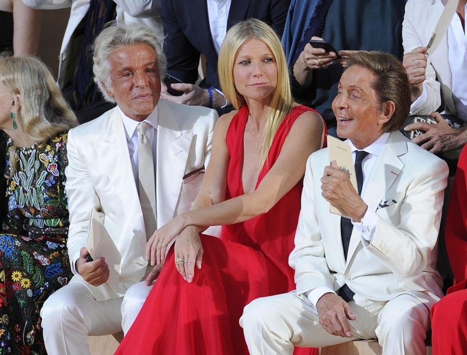 Giancarlo Giammetti, Gwyneth Paltrow i Valentino Garavani / 	GIORGIO ONORATI    /PAP
