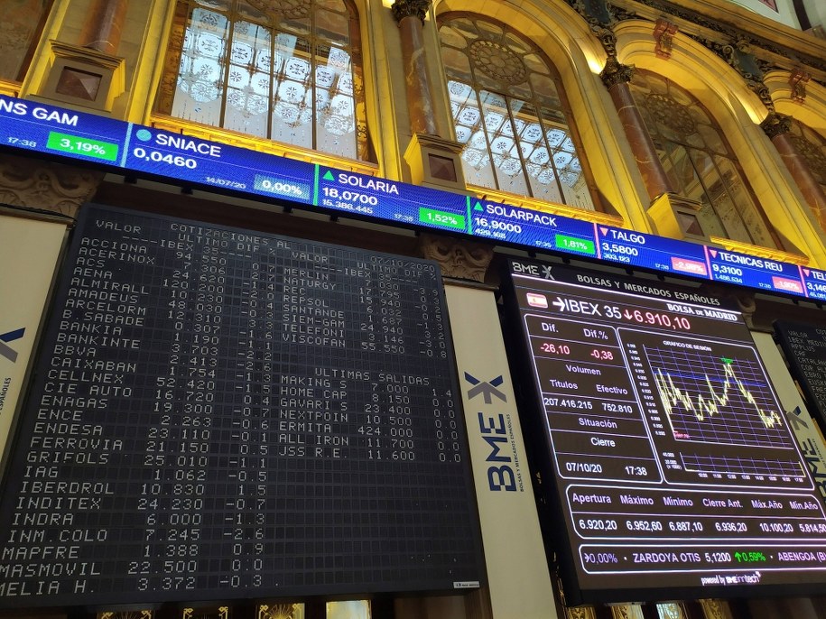 Giełda papierów wartościowych w Madrycie /	Vega Alonso del Val /PAP/EPA