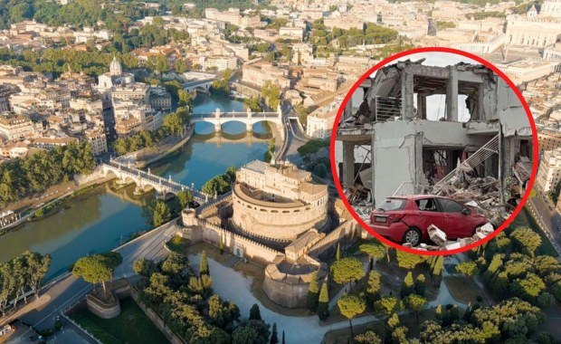 Gigantyczna eksplozja w Rzymie. Budynek przestał istnieć, duże zniszczenia wokół
