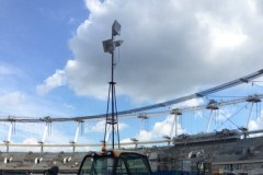 Gigantyczne liny nad Stadionem Śląskim. Jesienią zamocują na nich dach 