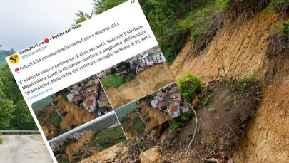 Gigantyczne osuwisko na Sycylii. Domy zawisły nad przepaścią