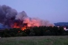 Gigantyczny pożar ubojni w Lubomierzu