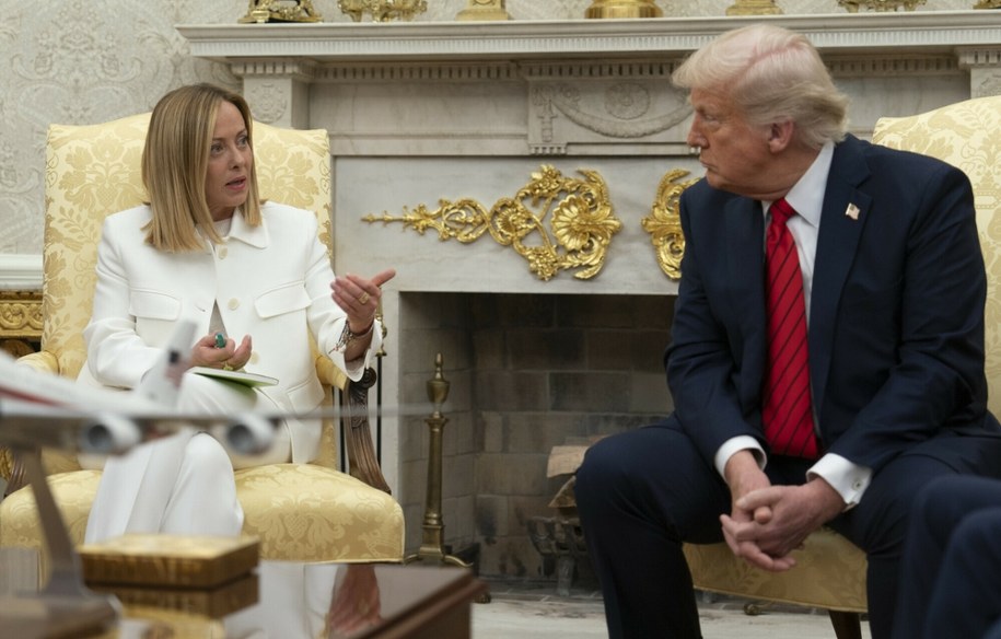 Giorgia Meloni i Donald Trump /Rex Features  /East News