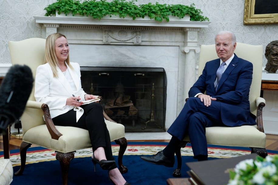Giorgia Meloni i Joe Biden /YURI GRIPAS / POOL /PAP/EPA