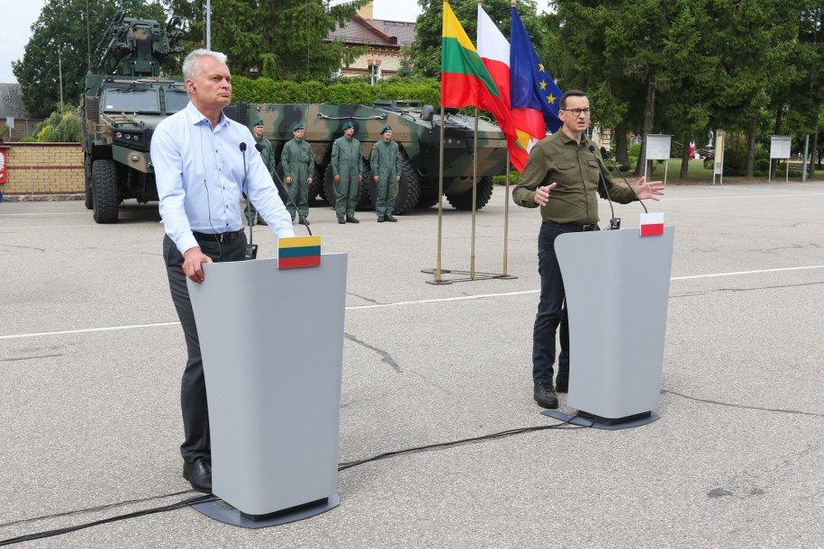 Gitanas Nauseda i Mateusz Morawiecki / 	Artur Reszko    /PAP