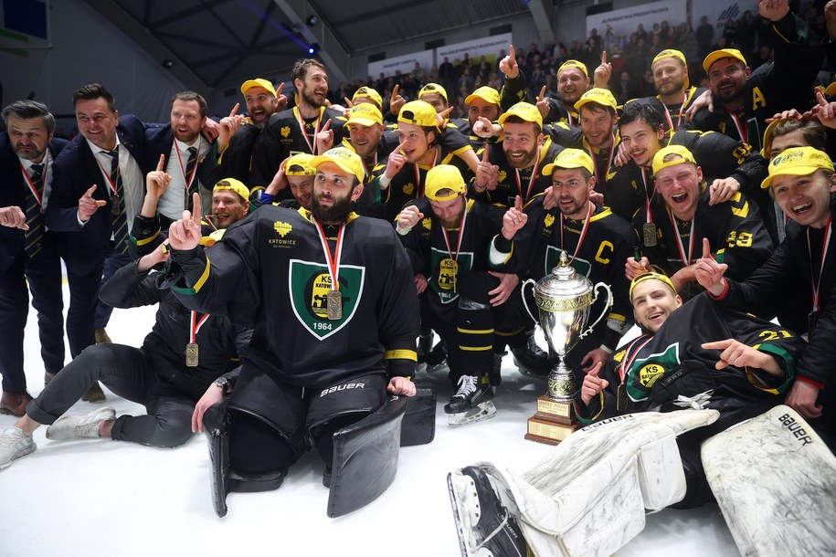 GKS Katowice po zdobyciu mistrzostwa Polski /	Łukasz Gągulski /PAP