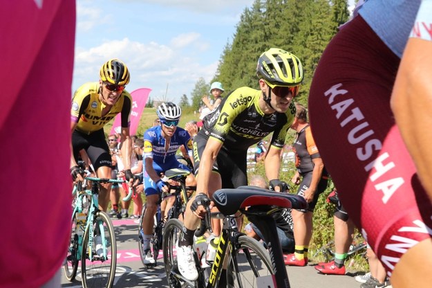 Gliczarów Górny, 09.08.2019. Kolarze na trasie siódmego etapu 76. Tour de Pologne wokół Bukowiny Tatrzańskiej / 	Grzegorz Momot    /PAP