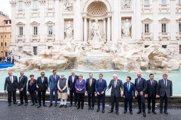 Globalni liderzy w Rzymie /ROBERTO MONALDO / LAPRESSE / POOL /PAP/EPA