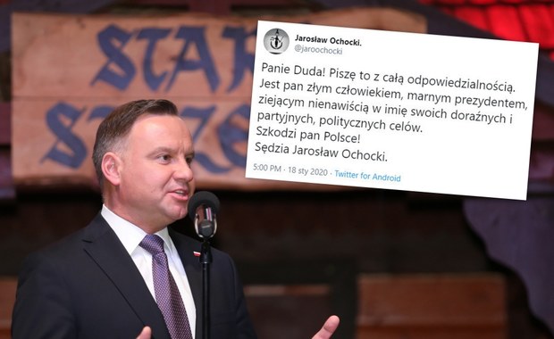 Głośno o słowach sędziego do Andrzeja Dudy. Jarosław Ochocki tłumaczy, politycy komentują