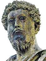 Głowa Marka Aureliusz, fragment posągu konnego, II w. n.e. /Encyklopedia Internautica