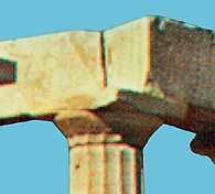 Głowica dorycka, świątynia Posejdona na przylądku Sunion, ok. 440 r. p.n.e. /Encyklopedia Internautica