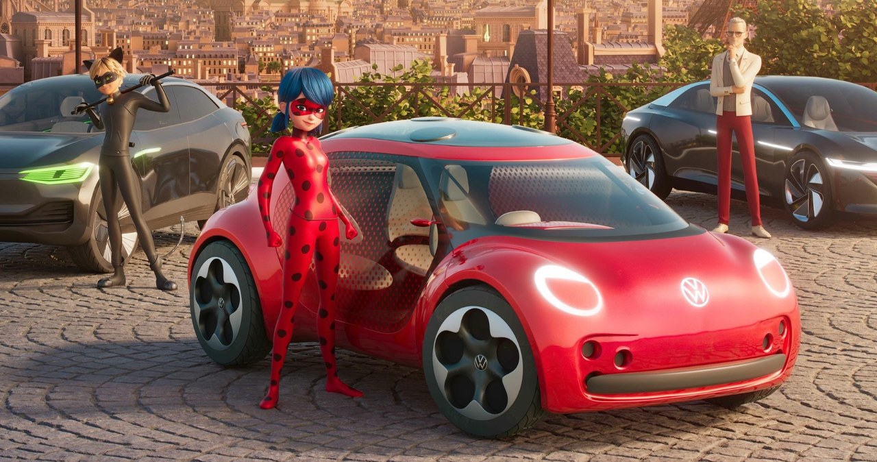 Główna bohaterka filmu "Miraculous: Biedronka i Czarny Kot. Film" porusza się autem inspirowanym Volkswagenem Beetle. /materiały prasowe