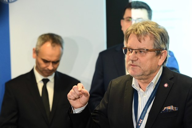 Główny inspektor sanitarny Jarosław Pinkas podczas konferencji prasowej, na której potwierdził, że w Polsce wciąż nie ma żadnego potwierdzonego przypadku zarażenia koronawirusem / 	Radek Pietruszka   /PAP
