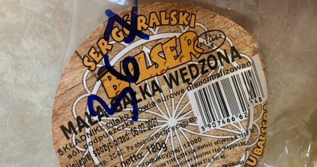 Główny Inspektorat Sanitarny poinformował o obecności bakterii Listeria monocytogenes w partii produktu pn. Ser góralski Mała Gałka Wędzona Balser, 180 g /