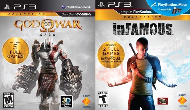 God of War Saga i inFAMOUS Collection - okładki zestawów /CDA