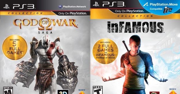 God of War Saga i inFAMOUS Collection - okładki zestawów /CDA