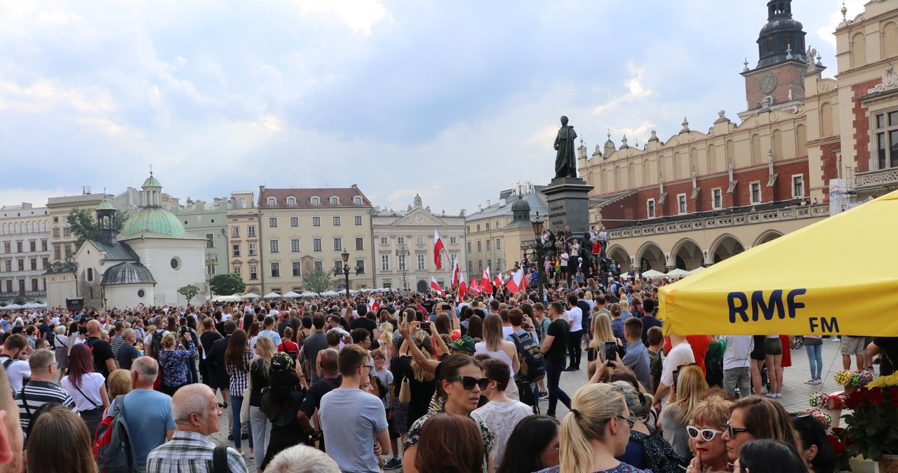 Godzina "W" na Rynku Głównym w Krakowie